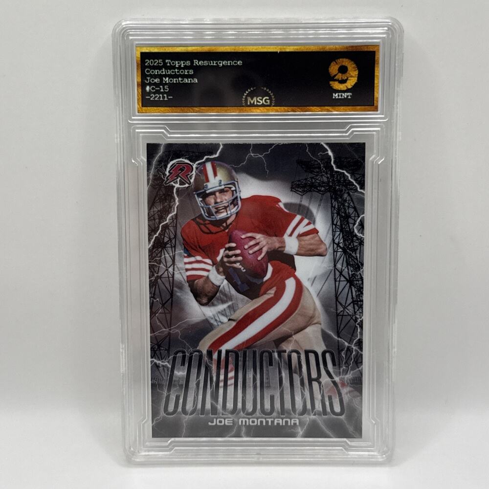 2024 Topps Resurgence #C-15 Joe Montana Conductors 49ers NFL Graded 9 Mint